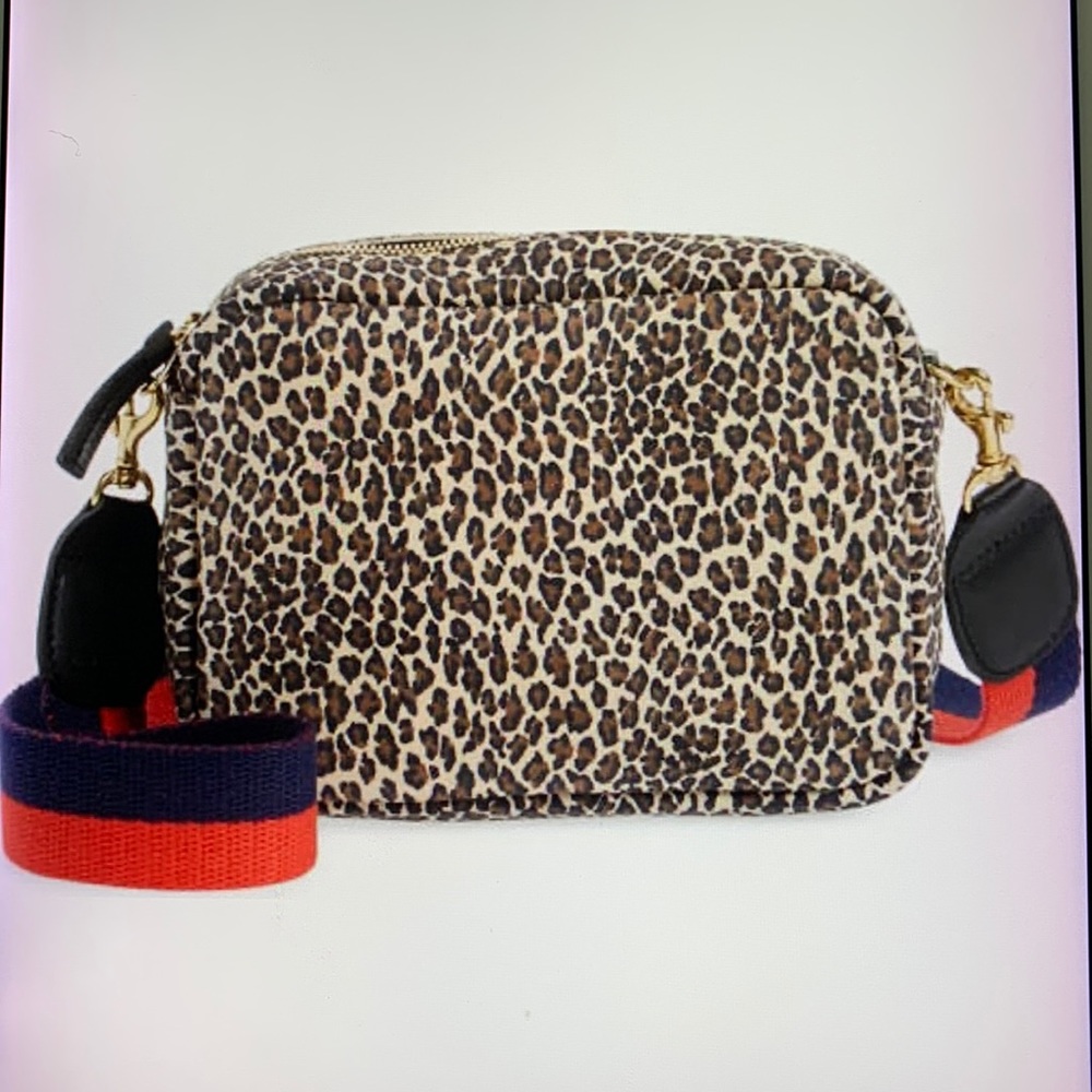 Clare. V Midi Sac Leopard Print Leather Crossbody Bag - Picture 5 of 17